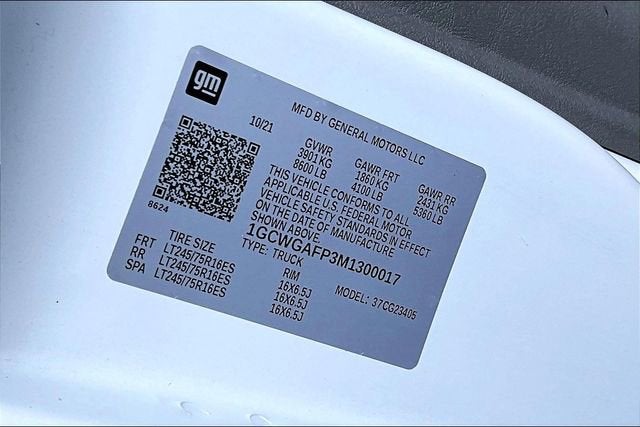 2021 Chevrolet Express Cargo 2500 WT