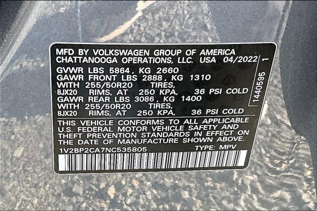 2022 Volkswagen Atlas 2.0T SEL